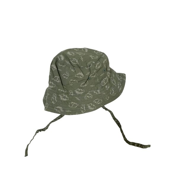 H & M Baby Infant 18 Months - 2T green Brimmed Sun Hat Cap Green Dinosaurs - Picture 1 of 4
